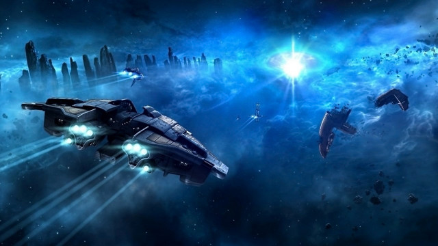 Space station galaxy star foreground free wallpaper - medium preview image