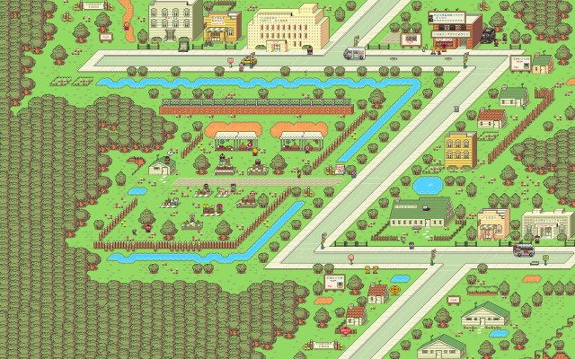 City map river buildings layout free wallpaper - medium preview image