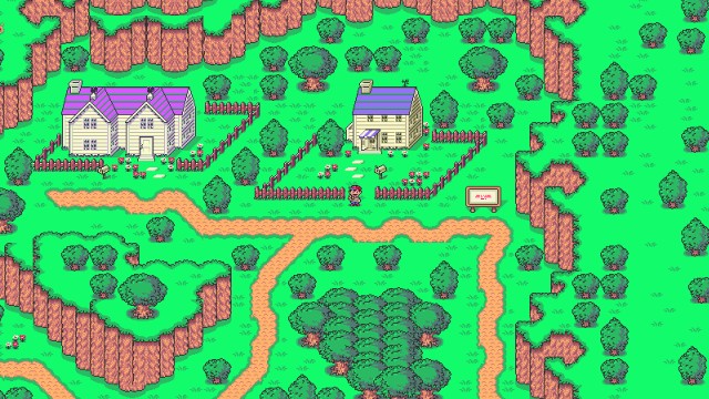 Small town map trees houses free wallpaper - medium preview image