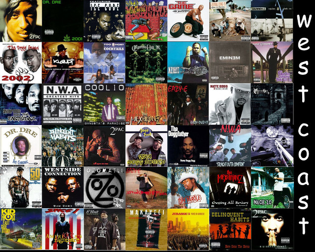 West coast album covers collage free wallpaper - medium preview image