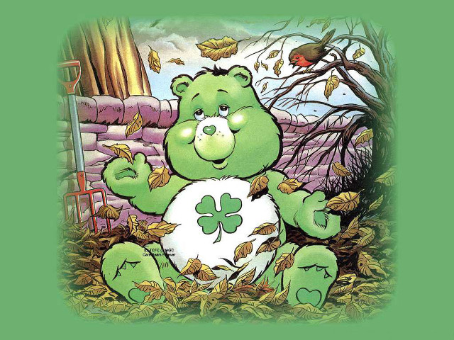 Green teddy bear grass shamrock free wallpaper - medium preview image
