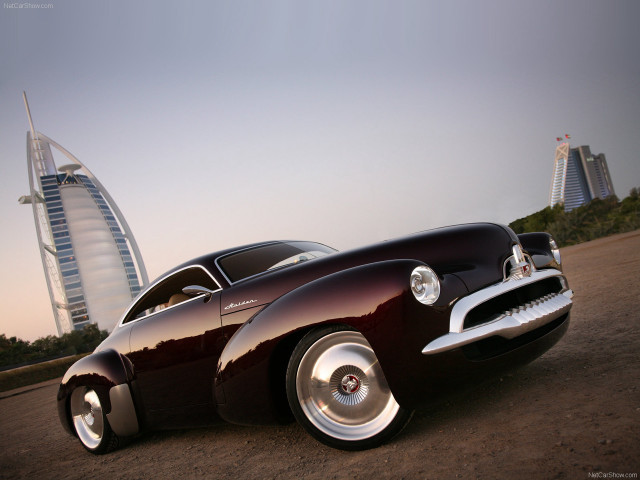 Classic car skyscraper precisionism digital free wallpaper - medium preview image