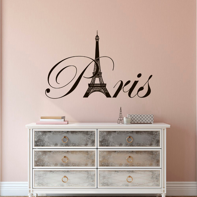 Paris black font pink wall free wallpaper - medium preview image