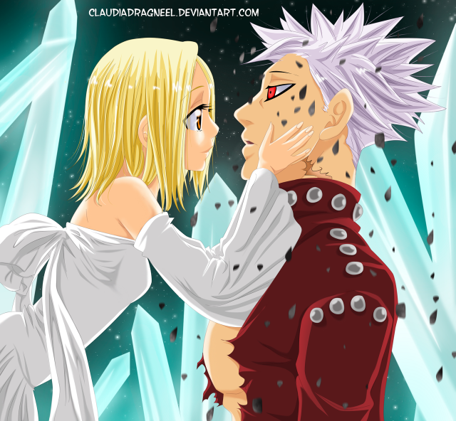 Anime couple forehead touch ice free wallpaper - medium preview image