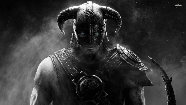 Man helmet horns sword warrior free wallpaper - medium preview image
