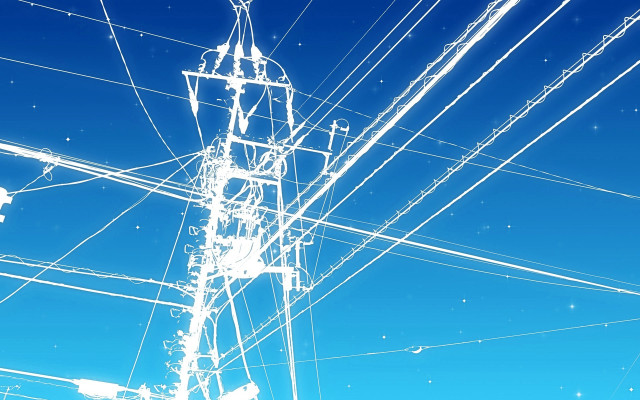Blue sky clock tower lines free wallpaper - medium preview image