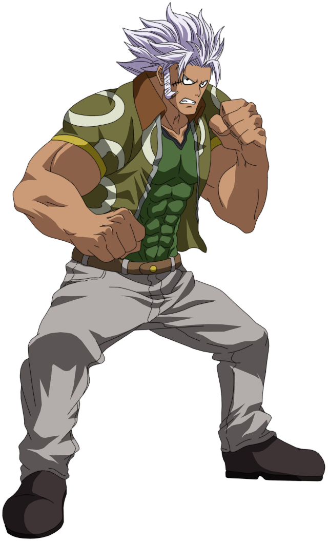 White hair man kick pose free wallpaper - medium preview image