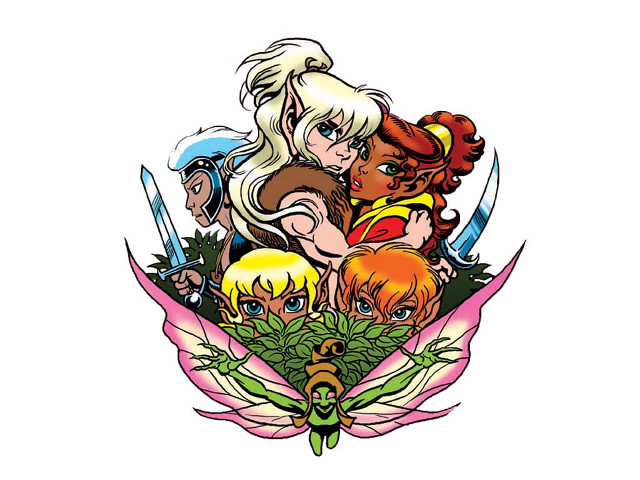 Cartoon characters flower dragon group free wallpaper - medium preview image