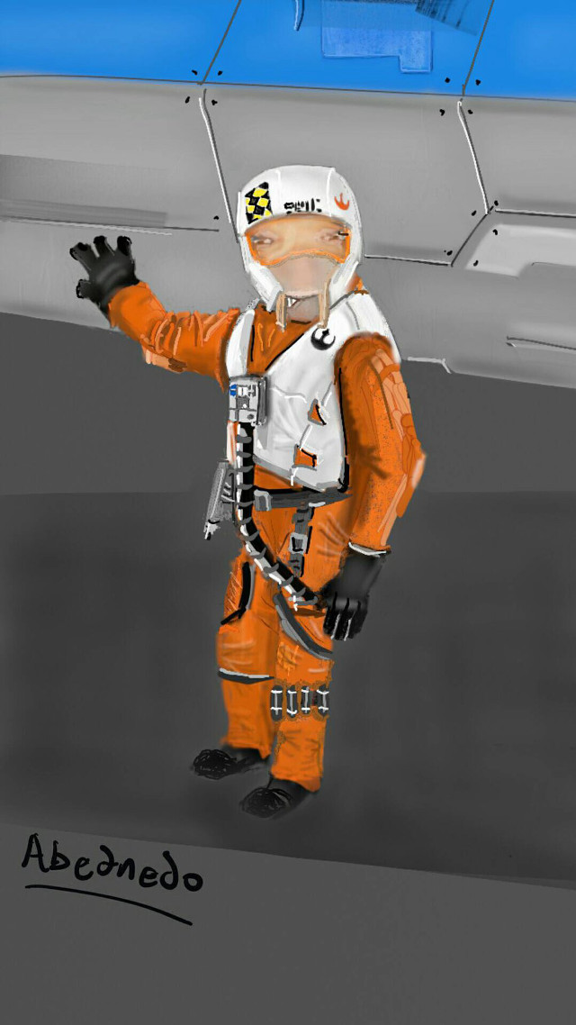 Man orange space suit shuttle free wallpaper - medium preview image