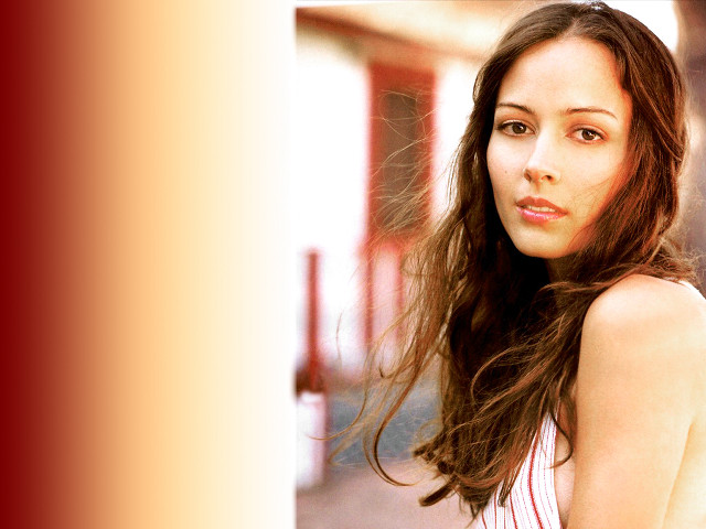 Woman long hair red door free wallpaper - medium preview image