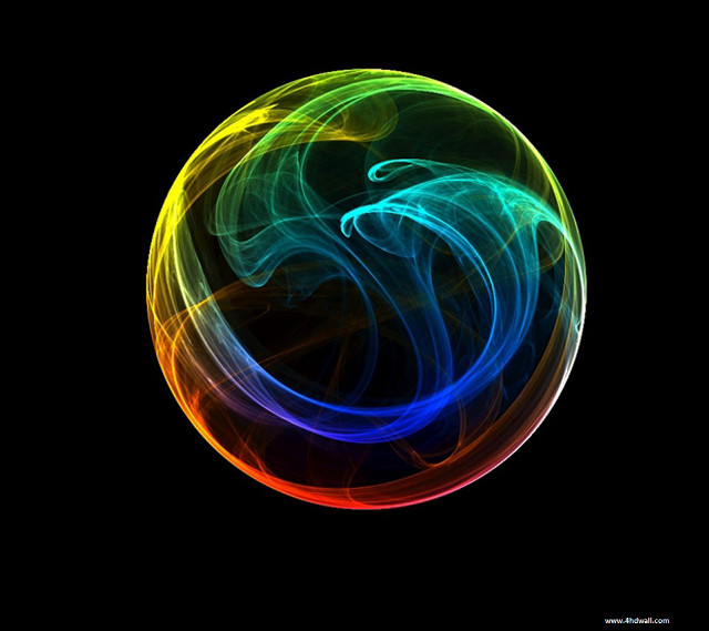 Colorful smoke black background white free wallpaper - medium preview image