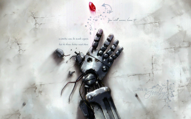 Robot hand red light metal #2 free wallpaper for desktop - medium preview image