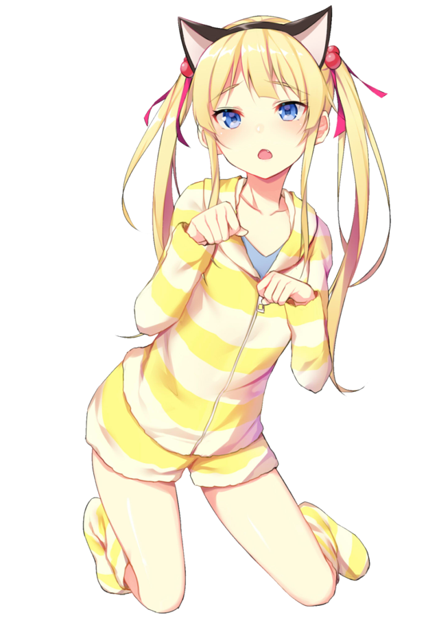 Cartoon character cat ears yellow free wallpaper - medium preview image