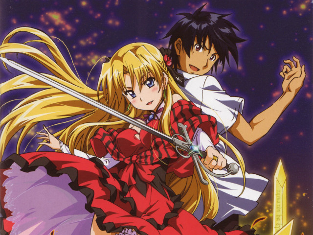 Anime couple red dress black free wallpaper - medium preview image