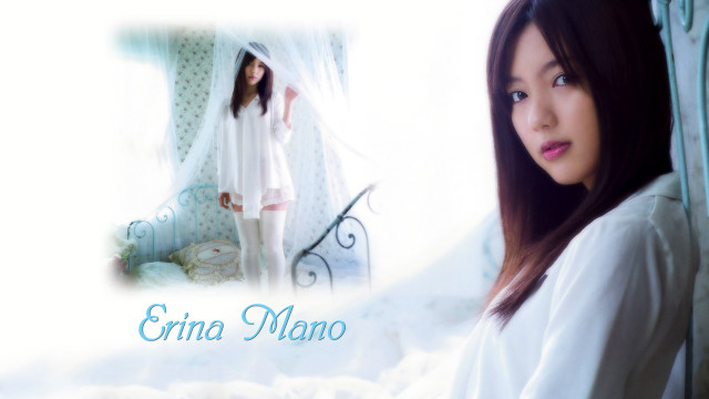 Woman white dress bed curtain free wallpaper - medium preview image