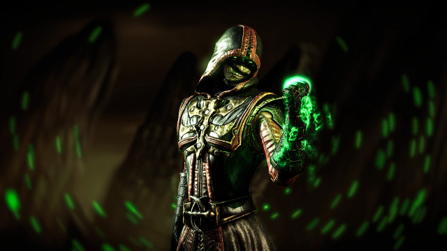 Green man holding glowing light free wallpaper - medium preview image
