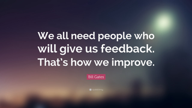 Bill gates quote feedback improvement free wallpaper - medium preview image