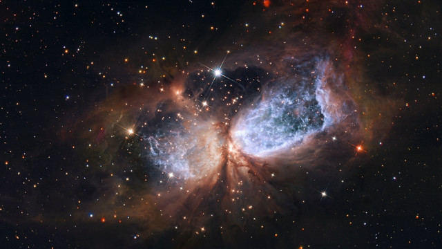 Large star cluster blue red #2 free wallpaper - medium preview image