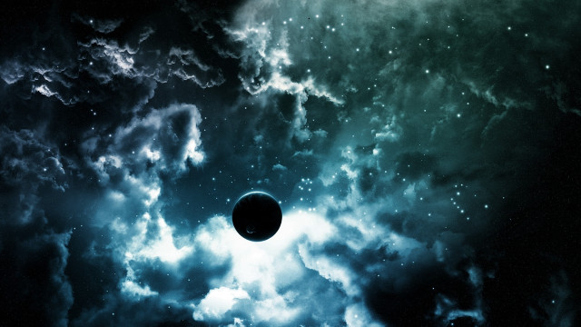 Black hole clouds stars black free wallpaper - medium preview image