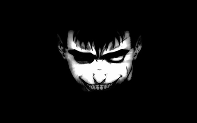 Creepy face black eyes grin free wallpaper - medium preview image