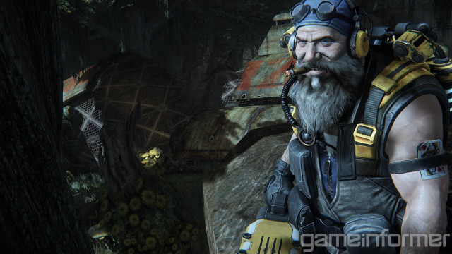 Man beard helmet gun cave free wallpaper - medium preview image