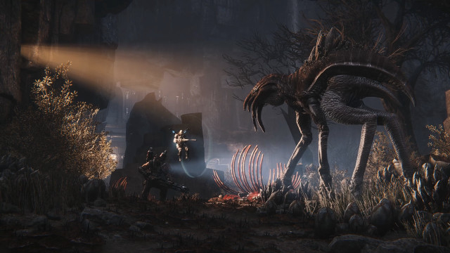 Creepy creature forest man suit free wallpaper - medium preview image