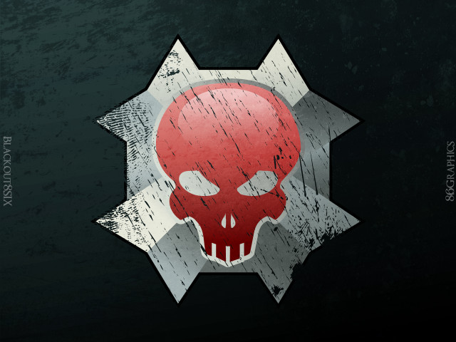 Red skull white skull black free wallpaper - medium preview image