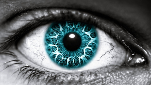 Blue eye abstract illusion macro free wallpaper - medium preview image