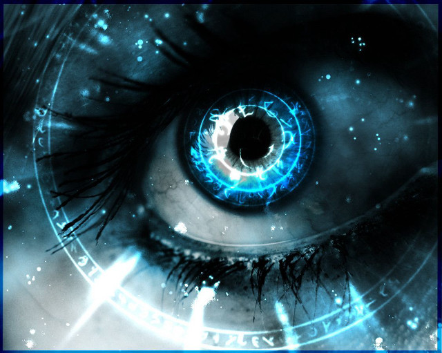Blue eye star constellation cybernetics free wallpaper - medium preview image