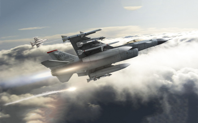 Fighter jet smoke flying air free wallpaper - medium preview image