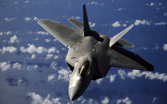 Fighter jet flying clouds blue #4 free wallpaper - medium preview image