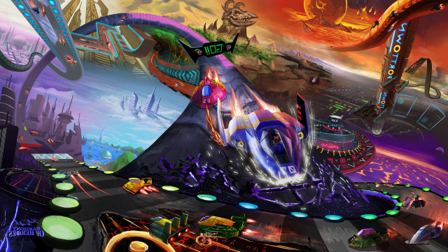 Futuristic city building clock tower free wallpaper - medium preview image