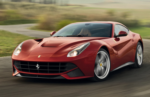 Red sports car green field #2 free wallpaper - medium preview image