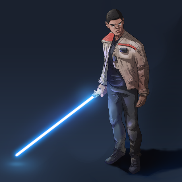 Man jacket lightsaber dark blue free wallpaper - medium preview image