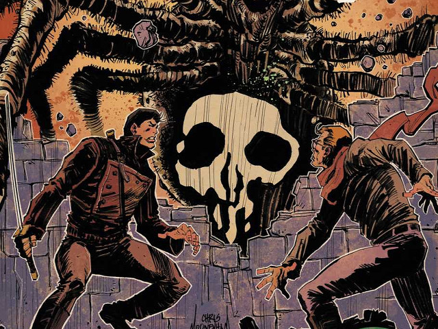 Giant monster attack man skull free wallpaper - medium preview image