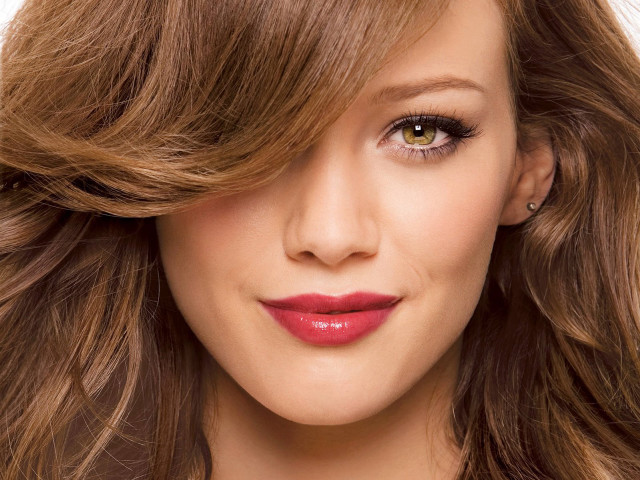 Woman long hair red lipstick #14 free wallpaper - medium preview image