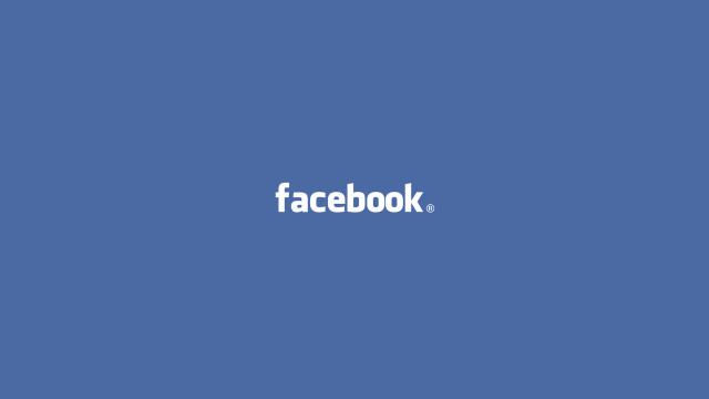 Blue background facebook white logo free wallpaper - medium preview image