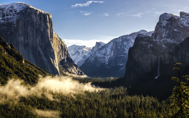 Mountain range valley forest background free wallpaper - medium preview image