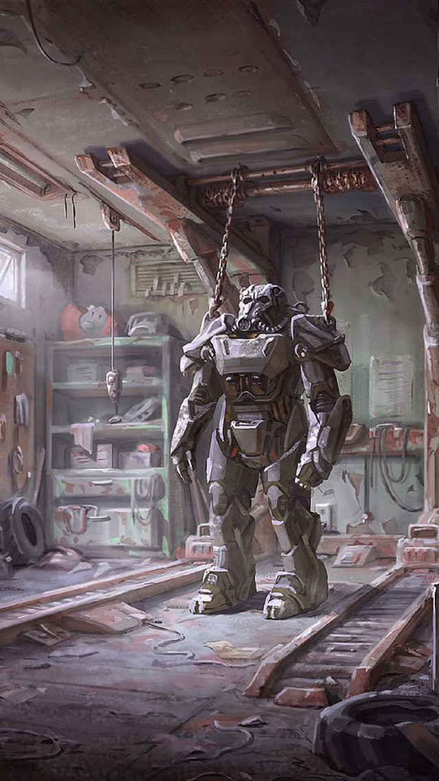 Robot room chain man suit free wallpaper - medium preview image