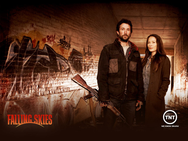 Man woman tunnel graffiti gun free wallpaper - medium preview image