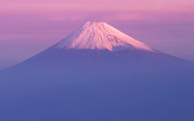 Snowy mountain pink sky pink free wallpaper - medium preview image