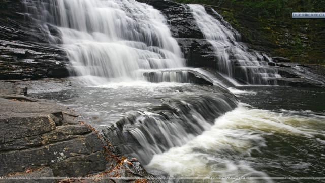 Waterfall scenery matte painting hudson free wallpaper - medium preview image