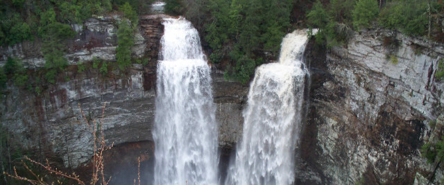 Waterfall man fire hydrant middle free wallpaper for desktop - medium preview image