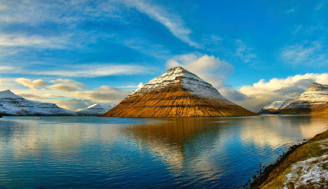 Mountain lake reflection blue sky #3 free wallpaper - medium preview image