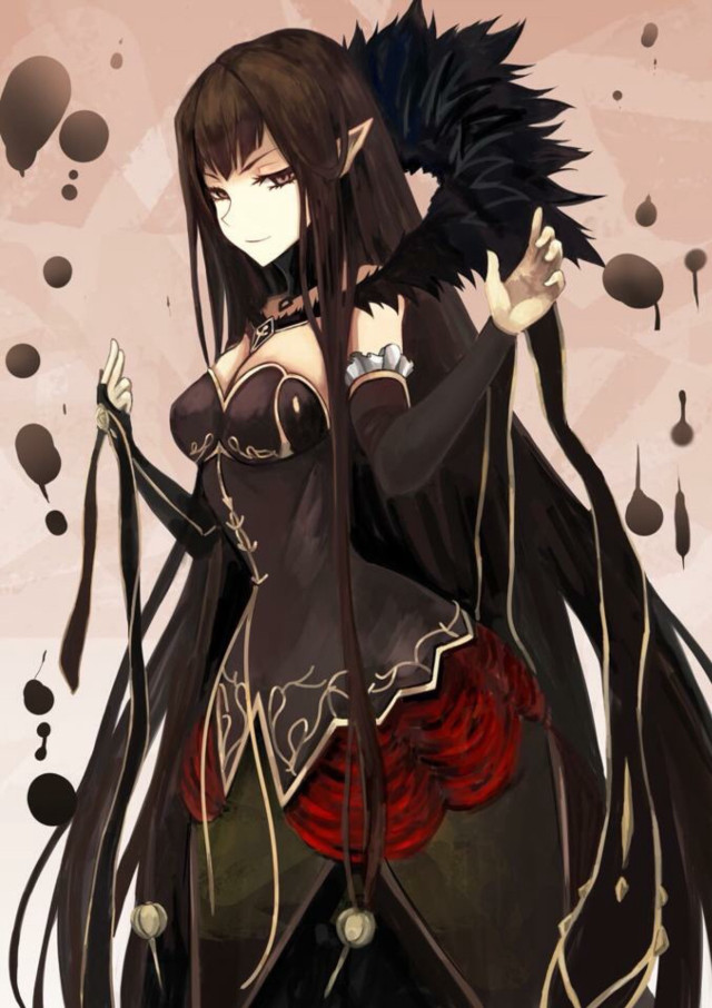 Woman black dress bird shoulder #3 free wallpaper - medium preview image