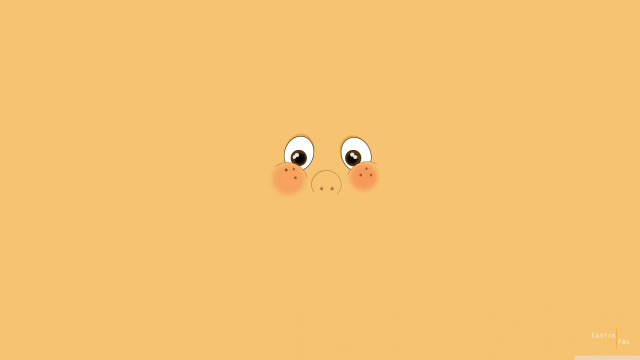 Yellow background two eyes nose free wallpaper - medium preview image