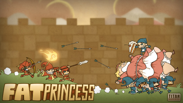 Cartoon knights fighting castle fire free wallpaper - medium preview image