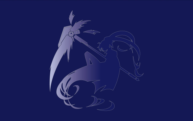 Woman sword bird blue silhouette free wallpaper - medium preview image