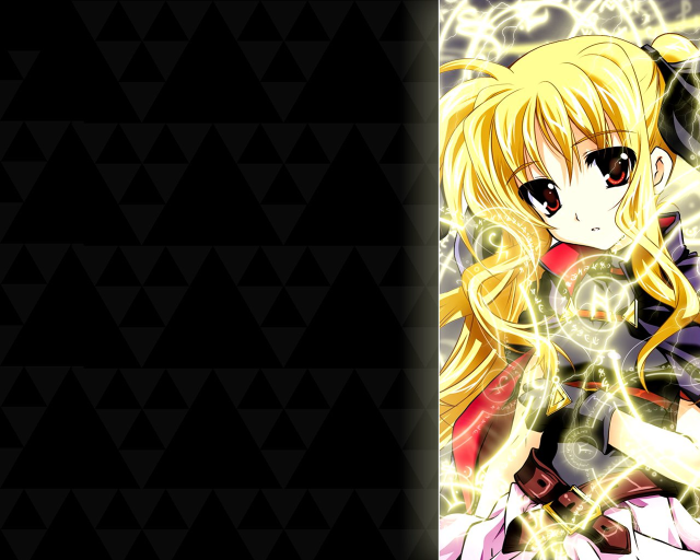Blonde anime girl sword magic free wallpaper - medium preview image