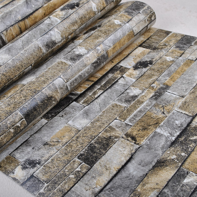 Stone block pattern black brown free wallpaper - medium preview image